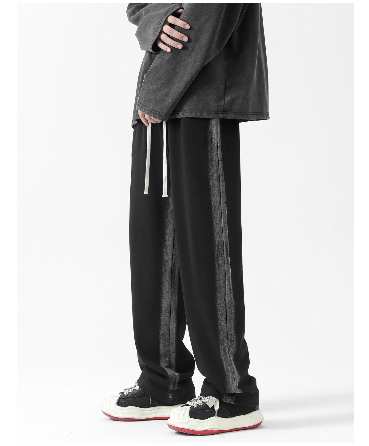 Pantalon de jogging homme décontracté coupe ample droite_voghion.com