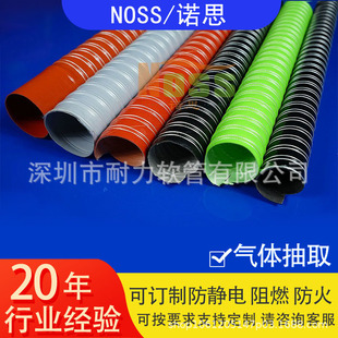 High Temperature Resistant Hose Red High Temperature Resistant Hose Telescopic Air Duct Exhaust Conveyor Pipe Flame Retardant Heat Resistant Ventilation Pipe