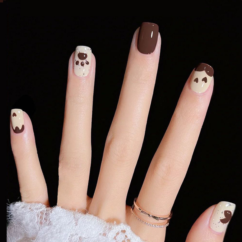 [Flow Heart Qiao Qiao] Wearable Nail Art Pieces Nail Art Patch Wholesale Nail Art Pieces Ultra-thin Wearable Nail Products