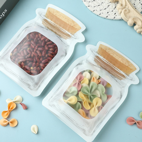 Mason bottle bag food bag special-shaped frosted baking bag preserved fruit dry goods grain packaging bag leisure non-staple food bag