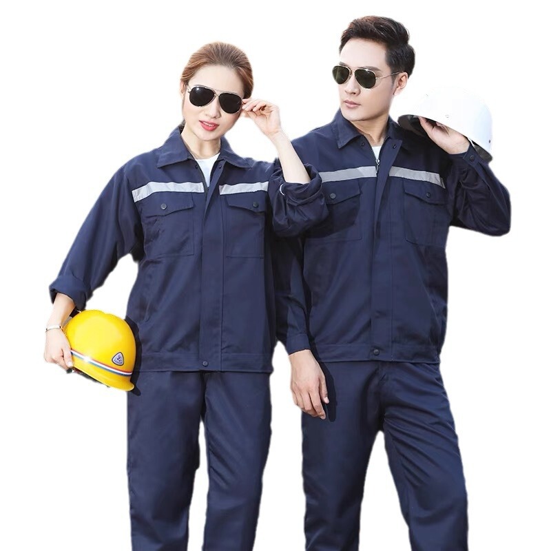 长袖工作服男女套装厂服上衣耐磨劳保服汽修电焊春秋工人工装|undefined