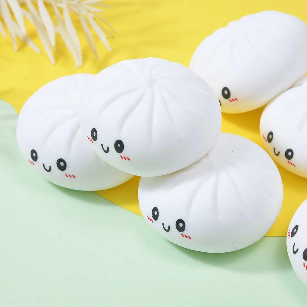 Bollos de expresión de descompresión, pellizcar, comida creativa, jugar con los bollos, pellizcar lindo, nuevos y extraños juguetes de goma suave para descomprimir y descomprimir