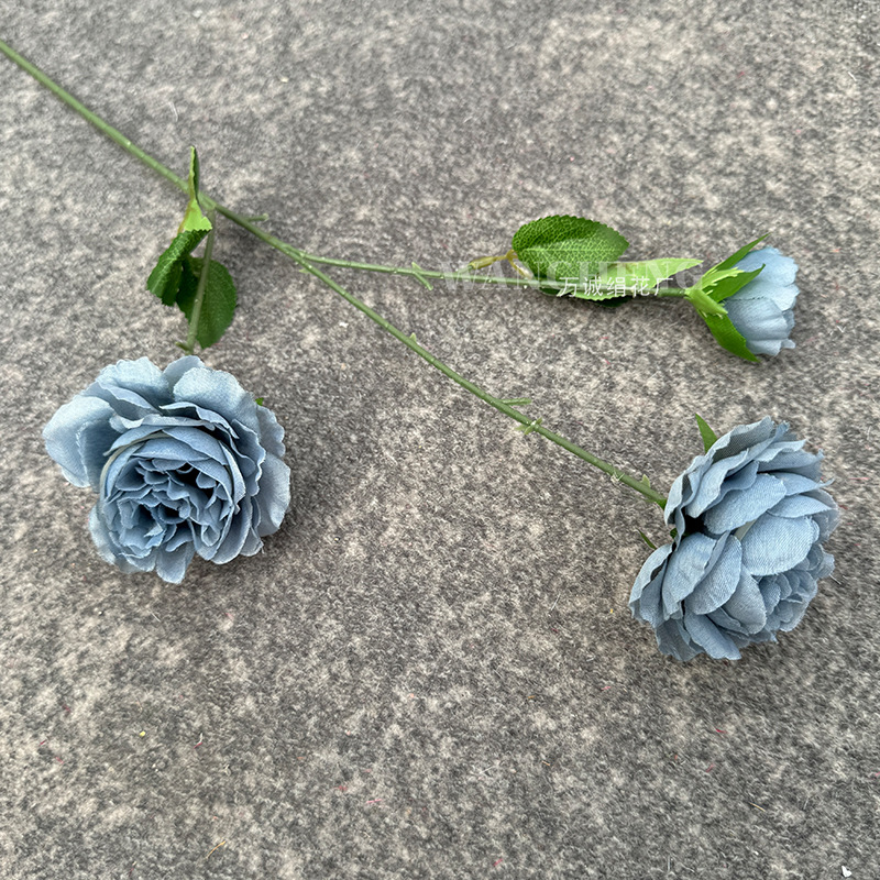 Haze azul decoración de la boda flor de seda flor Hotel fotografía flor de la pared arreglo floral Yingbin distrito Camino de plomo flor artificial