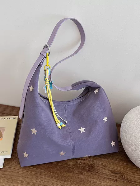 2026 New Fashion Simple Shoulder Bag for Women, Large Capacity Crossbody Bag, Stylish Design Women's Bag, Embroidered Five-Pointed Star Bag