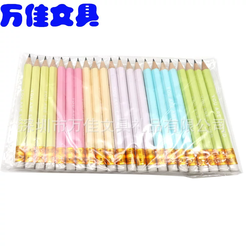 Light short pencil, hexagonal set, wide color palette, 5 pieces