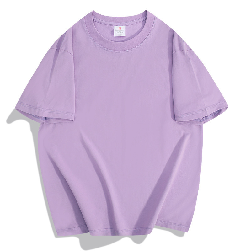 230 gramos de algodón pesado de verano camiseta de manga corta camiseta de color sólido suelta camiseta de fondo camiseta de moda camiseta blanca