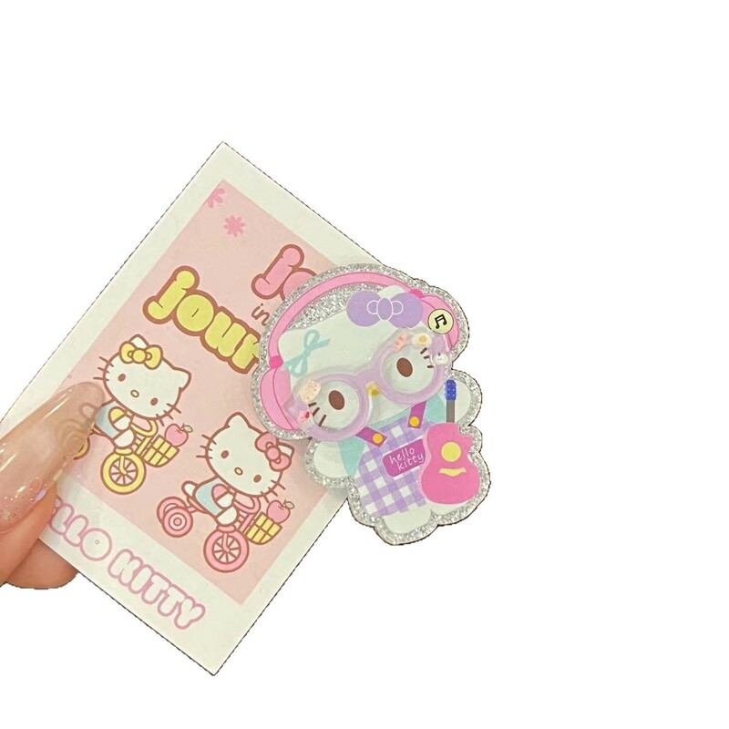 甜美可爱围裙kt猫少女心发卡亚克力鸭嘴夹碎发刘海夹发饰头饰批发|undefined