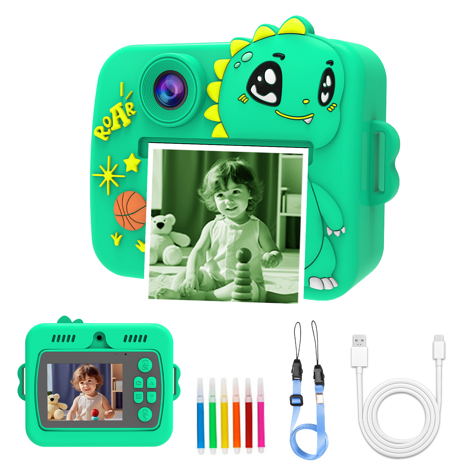 (Cross-border trading), polaroid, cartoon camera