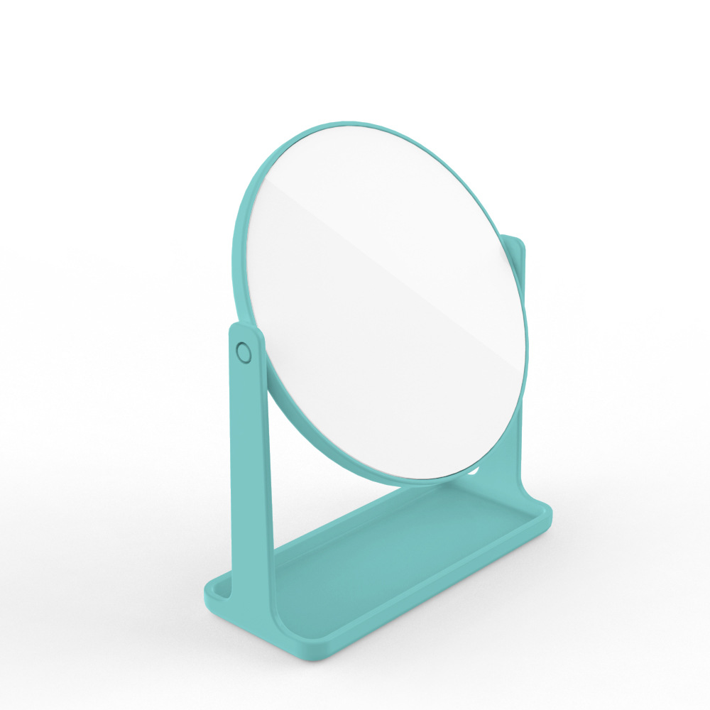 Espejo de maquillaje espejo de escritorio vestidor hogar dormitorio nórdico giratorio simple redondo de un solo lado espejo