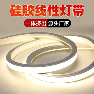 Led Silicone Lamp with Casing 24V Low Voltage Soft Linear Lamp Waterproof Embedded Linear Double Eyelid Ceiling Line Lamp
