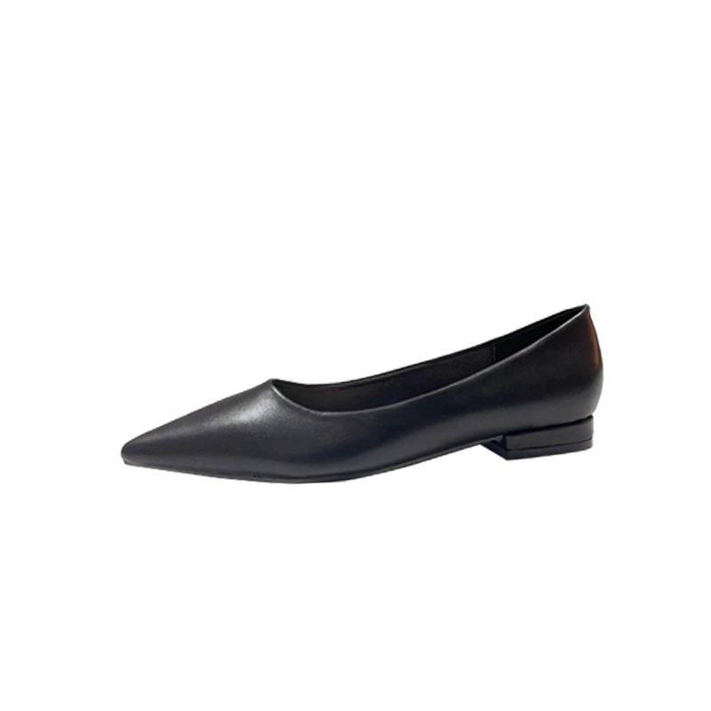 Professional Women's Flat Shoes With Pointed Toe In Black_voghion.com