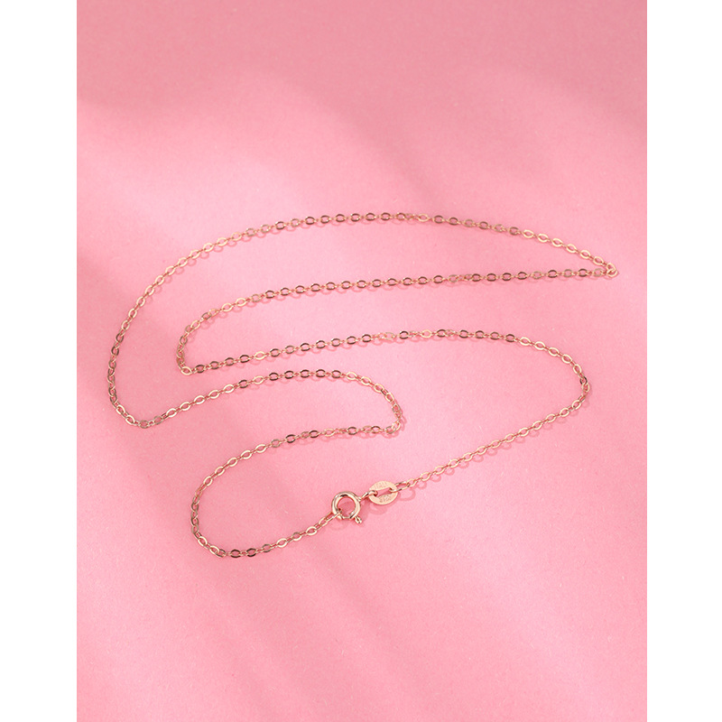 92 collar de plata esterlina mujer sin colgante caja de cadena de agua onda de semillas de melón Baotian octogonal cadena clavícula