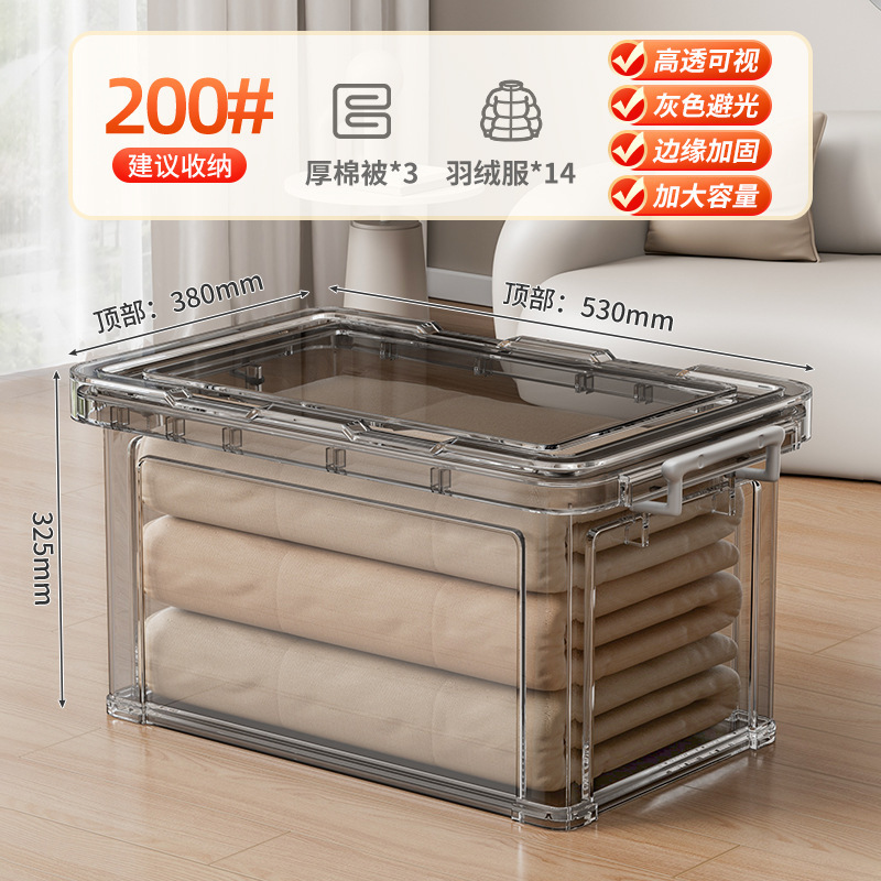 透明な収納ボックス家庭用プラスチック収納ボックスワードローブ衣類大容量おもちゃスナック整理収納ボックス|undefined
