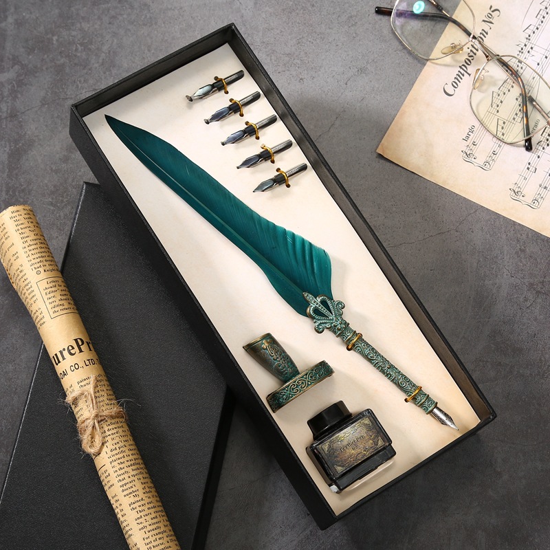 Buy quality European Retro Feather Pen Set Gift Box Harry Potter Quill