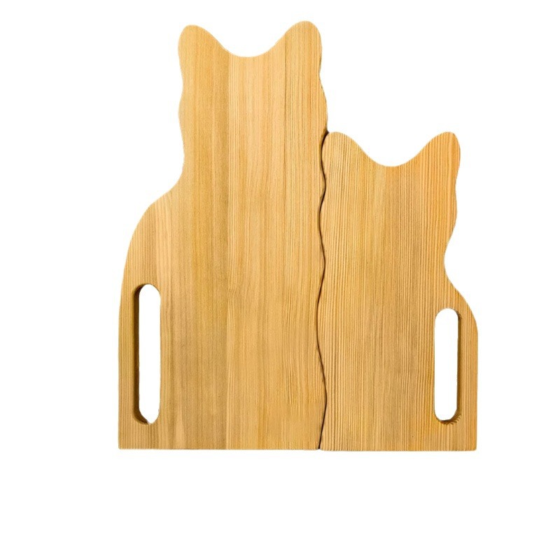 Tablero de corte de bambú para el hogar Tablero de corte de dibujos animados creativo Tablero de corte de bambú Tablero de corte de gato desmontable multifuncional Tablero de frutas y verduras