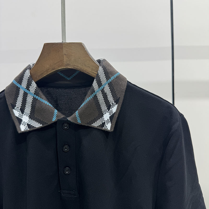 2026 New Trendy Retro Plaid Polo Shirt for Men, High-End Fashion Color-Blocked Lapel Top, Breathable Short-Sleeved Men's Shirt