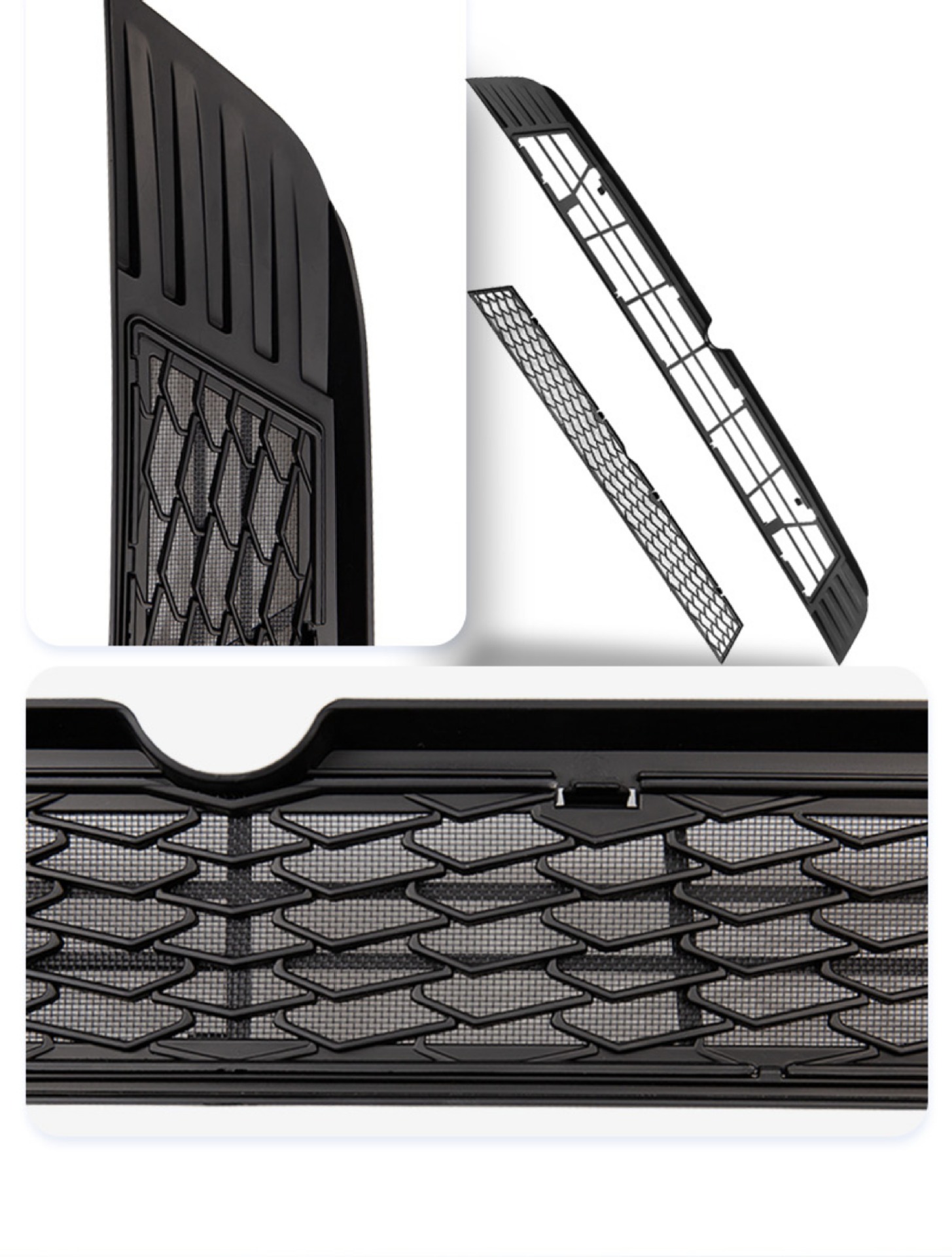 Suitable for 6-Seater Tesla Updated Version Model Y/3/Yl, Detachable Insect-Proof Net, Water Tank Grille, Air Intake Protection Cover
