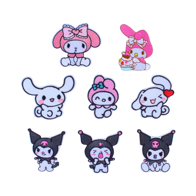 刺绣布贴卡通动漫人物小狗可爱兔子补丁贴熨烫衣服包包贴花徽章仔