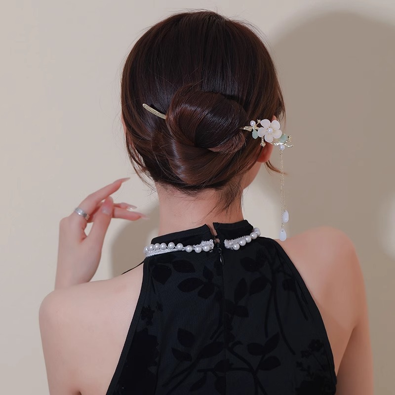 Nuevo estilo antiguo chino borla horquilla de alto grado updo temperamento horquilla Hanfu traje antiguo mapache cheongsam accesorios para el cabello al por mayor