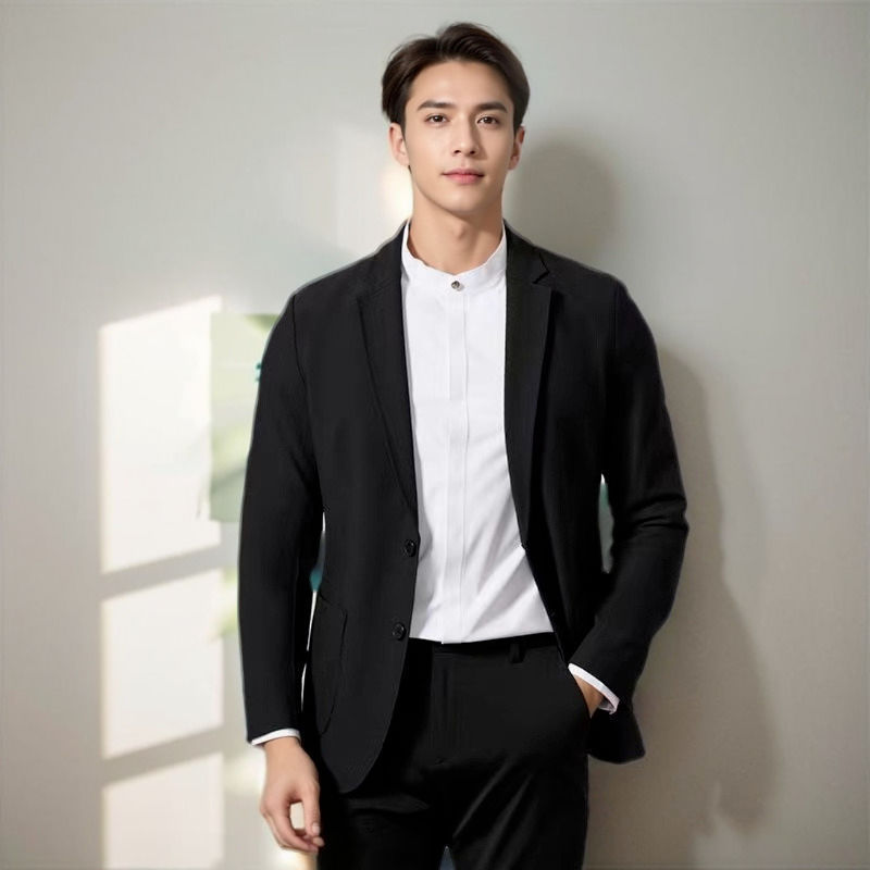 (No Refund, No Change) Autumn Men's Simple Suit Jacket Men's Business Casual Small Suit Simple Solid Color All-Match Single
