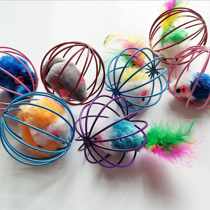 Домашнее животное кошка игрушка клетка игрушка мыши поставкы фабрики мяч клетка мышь кошка игрушки зоотоваров в наличии оптом