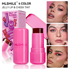 Gel Blush Cross-Border Exclusive Dual-Use Multi-Color Brightening Lip & Cheek Stick Lip Color Blush Highlighter Cream Makeup