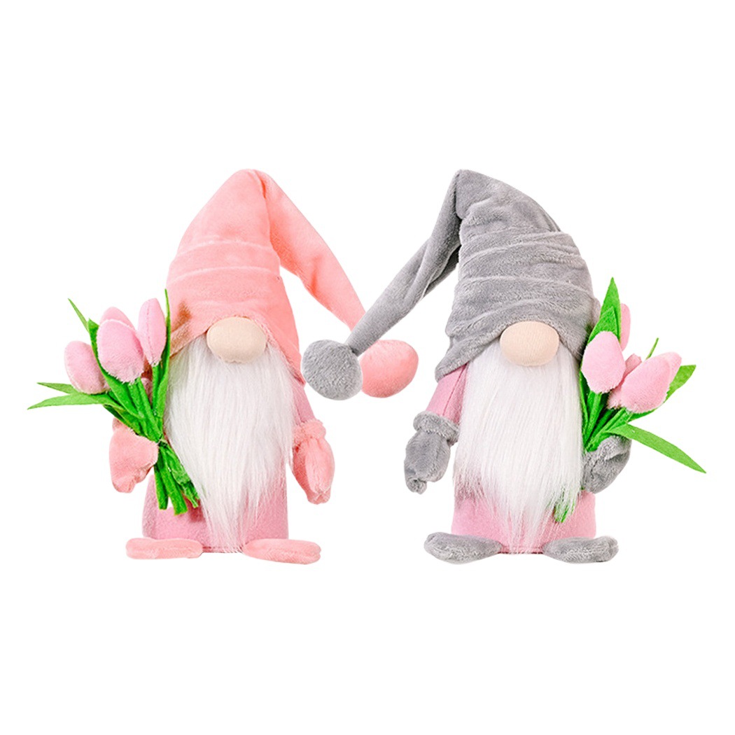 Cross-Border Nuevo Día DE LA Madre decoración Tulipán con flor sin rostro ancianos centro comercial ventana atmósfera suministros de diseño