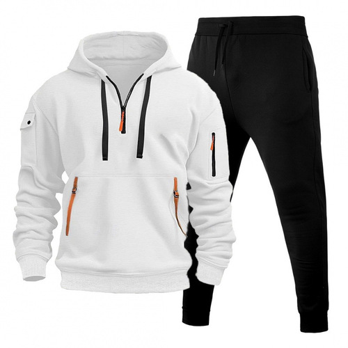 Wholesale New Men's Autumn Multifunctional Pocket Hoodie Sweatshirt Sportswear Leisure Pants Set