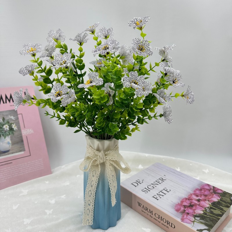아마존 국경 시뮬레이션 녹색 식물 유칼립투스 플라스틱 결혼식 거실 장식 홈 꽃다발