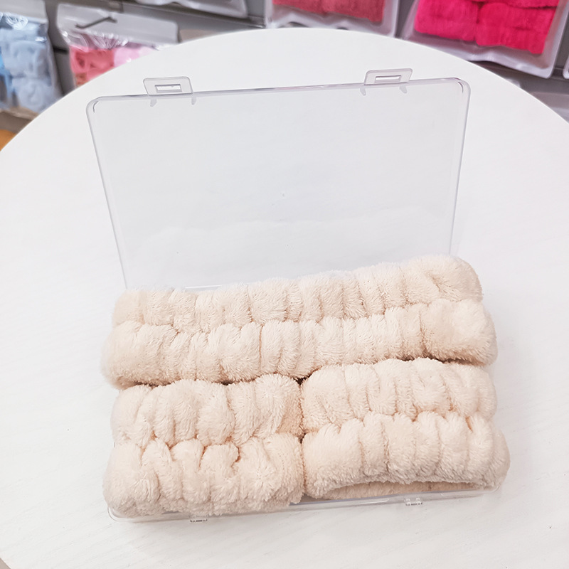洗脸发带三件套洗漱防水防湿袖敷面膜束发带简约头带女用发捆发箍|undefined
