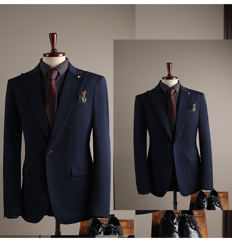 Slim Fit Business Suit For Men Professional Formal Wedding Attire_voghion.com