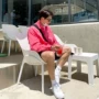 长袖休闲日系粉色衬衣