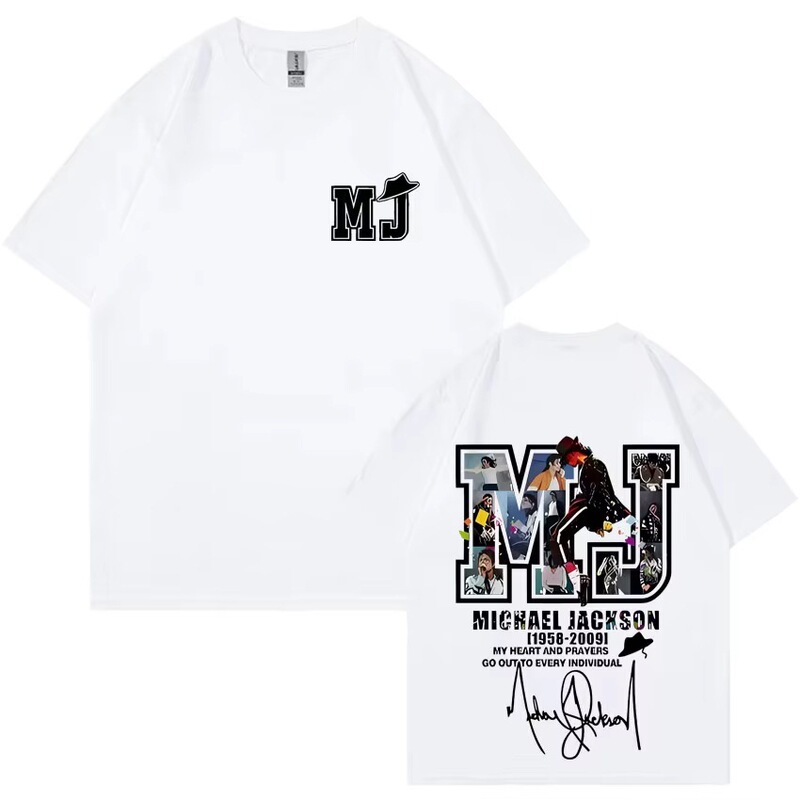 Pure Cotton T-Shirt Classic Michael Jackson Printed T-Shirt Punk Rock Fashion Trend-Summer Pure Cotton T-Shirt Classic Michael Jackson Printed T-Shirt Punk Rock Fashion Trend-Summer