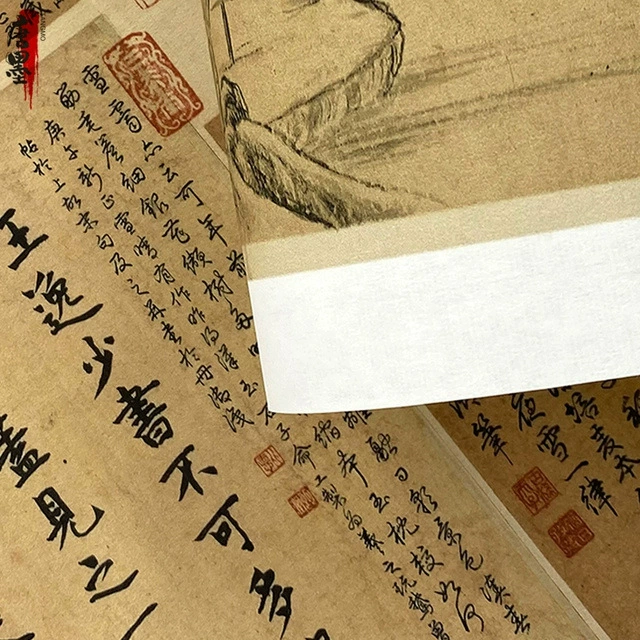 [Ван Сичжи, ксо-г بخ «Кайсьюэ ши цин тье» (), высокоразрешённая крупноформатная копия, образец для практики каллиграфии кистью, длинный свиток]