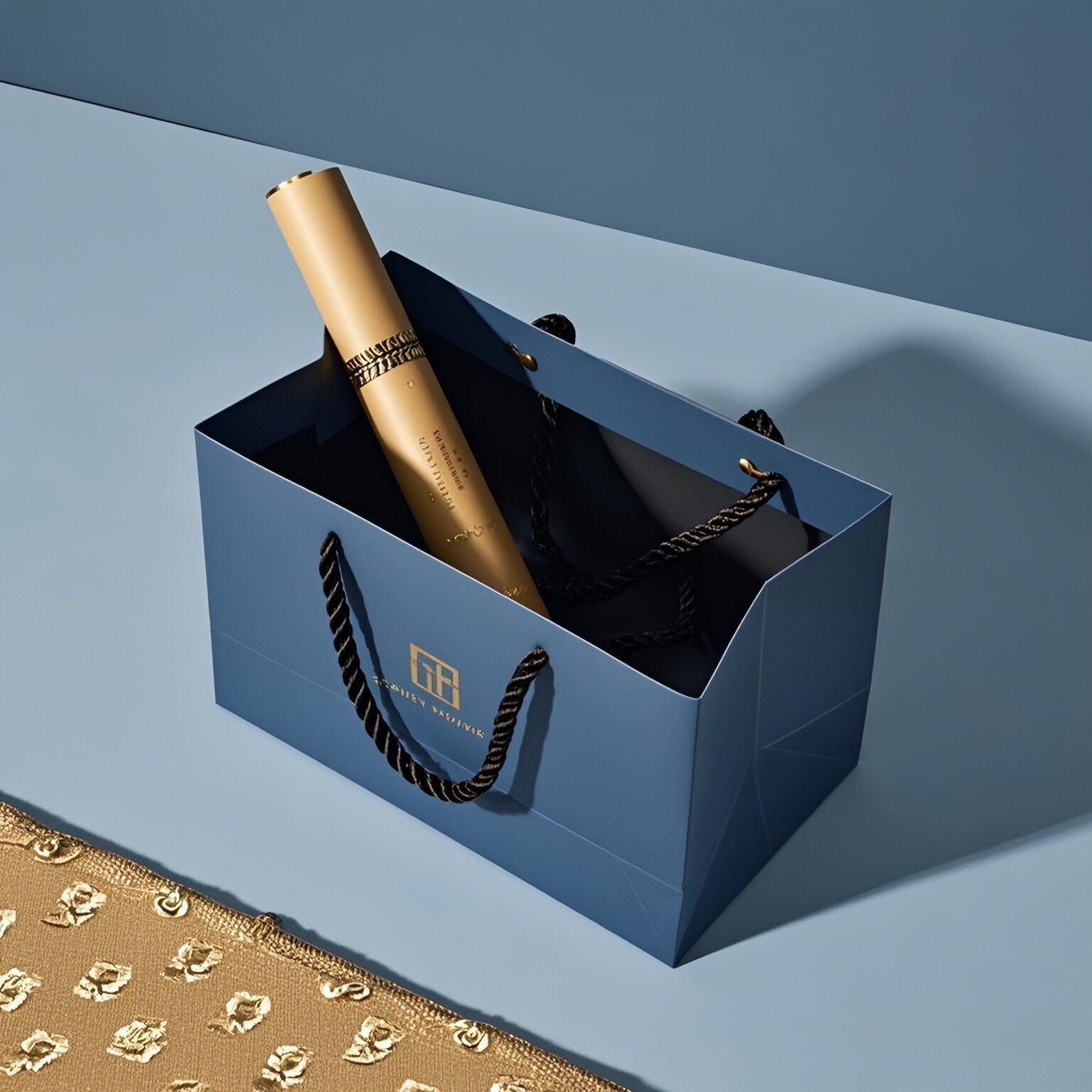 纸袋啶制手提袋礼品袋服装店礼品袋子轻奢高档黄牛皮A3回礼铆钉