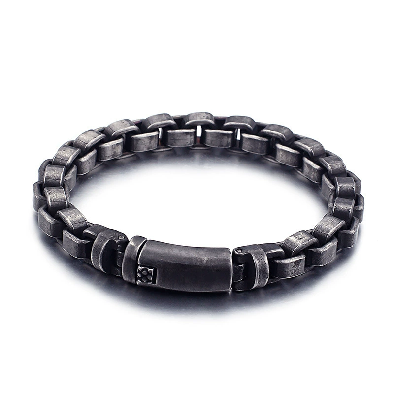 Retro fashionable accessory stainless steel, bracelet, European style, wholesale, simple and elegant design, Japanese and Korean