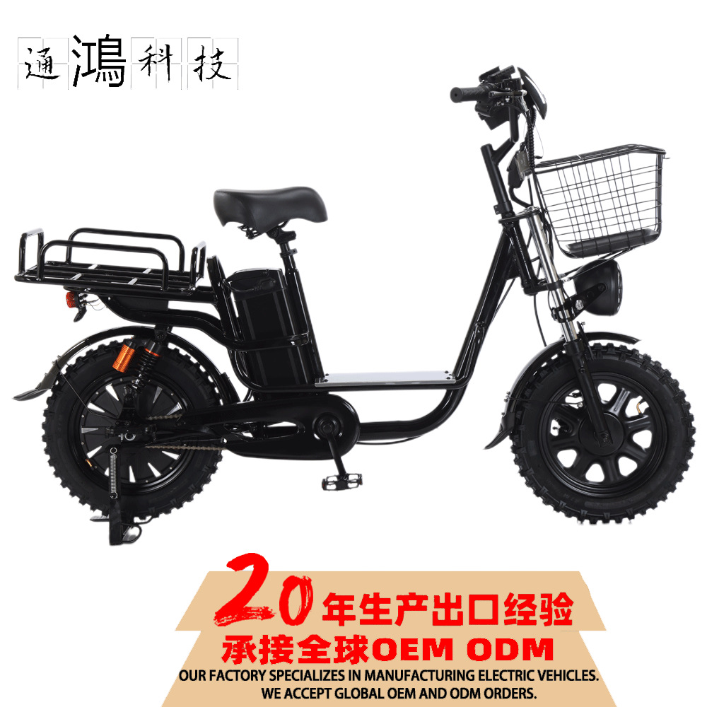 e-bike俄罗斯款外卖电动自行车16寸载重王通勤电动车带货锂电池