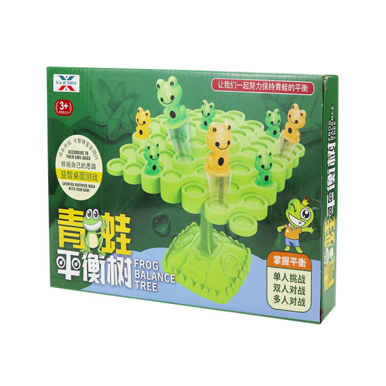 Tiktok frog balance tree interactive board game toy concentration balance strength training children Jenga toy