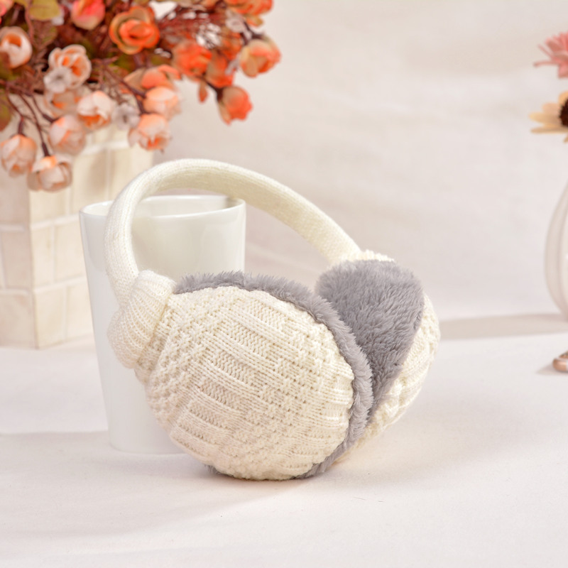 Winter Warm Knitted Ear Muffs Calentadores de oídos Mujeres Niñas Ear Offs Earlap Plush Knit