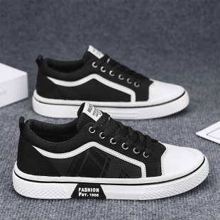 Men's Canvas Shoes Low-Top 2025 New Spring Breathable Student Cloth Shoes Fashionable Versatile Summer Casual Sneakers