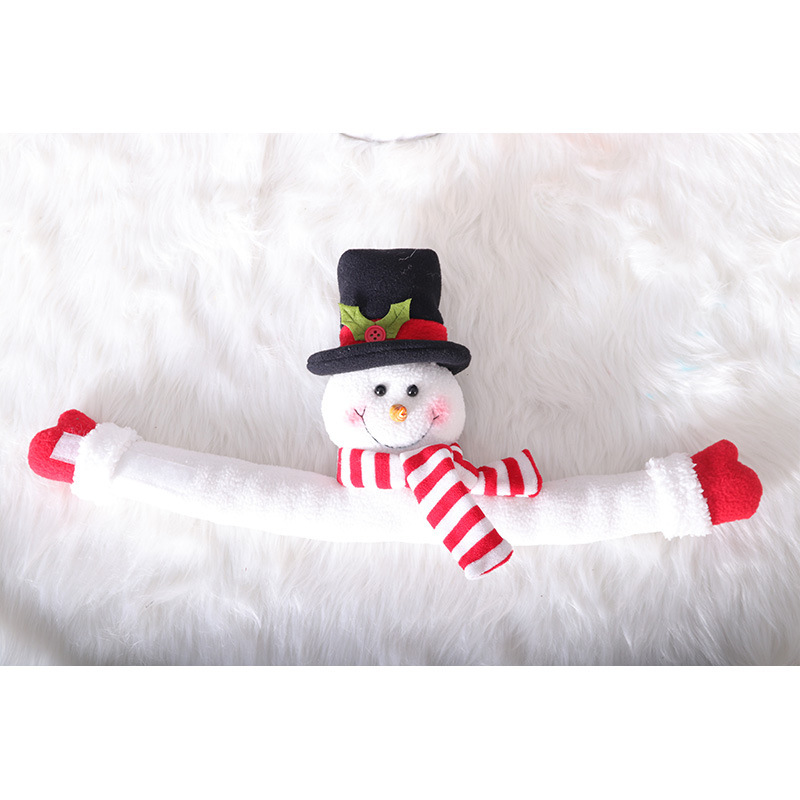 新型サンタクロース装飾用品マジックテープ装飾カーテンクリスマス雪だるまカーテンボタン装飾|undefined
