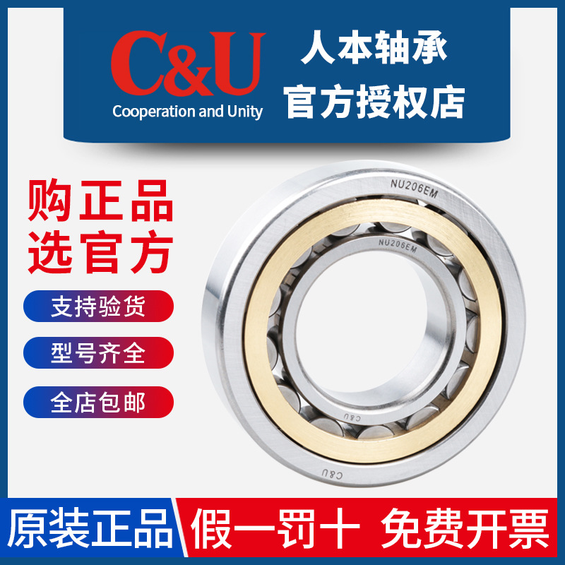 人本圆柱滚子轴承NU305 306 307 308 309 310 311 312 313EM/C3