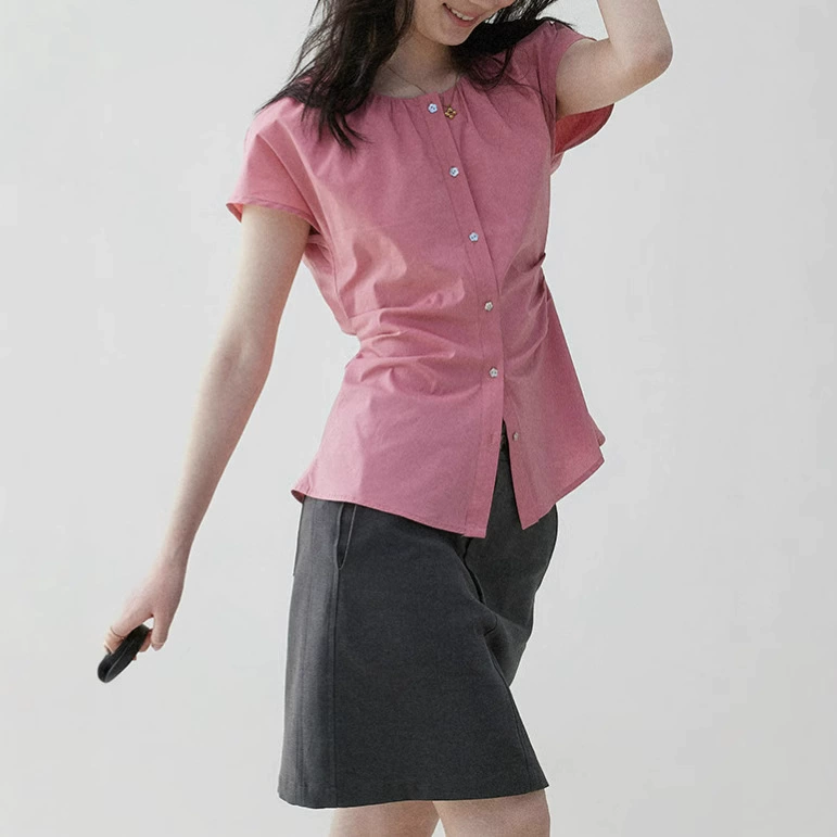 Фиксированный корсет, пояс, летняя ретро рубашка, slim fit, яркий запоминающийся стиль