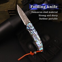 C 69408 Folding Damascus Fruit Knife �����۵��� ŷ���羳