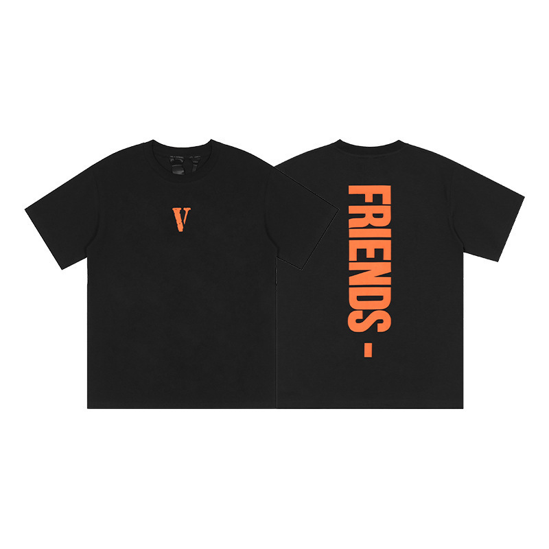 外単VLONE FOG潮牌大v字母Logo桜半袖スケッチ刺繍唇印落書きプリントtシャツ|undefined
