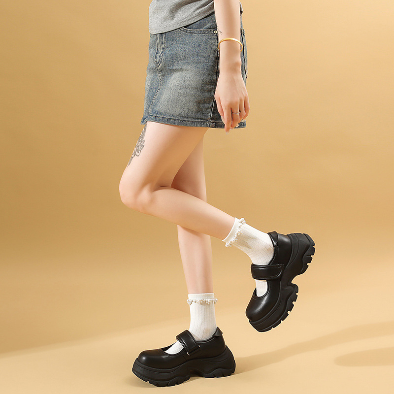 6.5cm Thick-Soled Platform Velcro Shoes 2025 Normcore Style New Style Full Leather Comfortable and Versatile Casual Shoes Inside and Outside 6.5cm Thick-Soled Platform Velcro Shoes 2025 Normcore Style New Style Full Leather Comfortable and Versatile Casual Shoes Inside and Outside