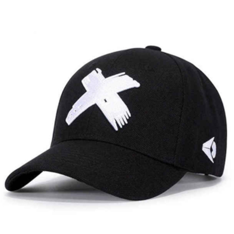 Gorra de béisbol bordada de marca de moda negra para hombre nueva de otoño e invierno_voghion.com