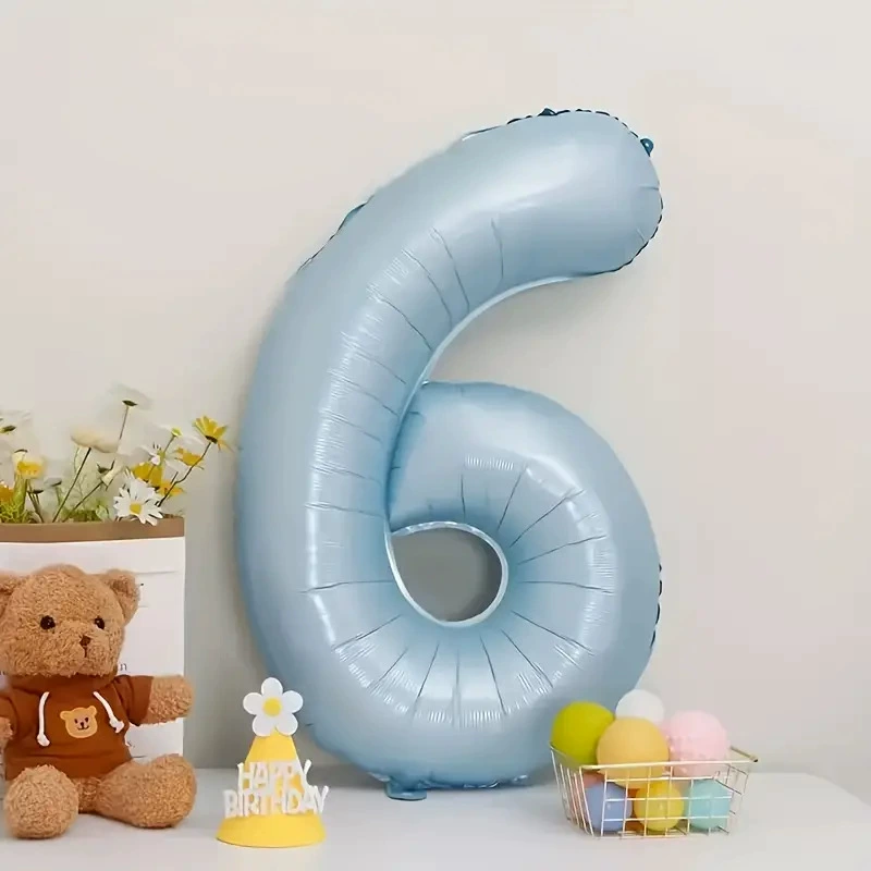 Празничный шар-фольга 40 дюймов, цифры 0–9, пастельные и металлические цвета, упаковка OPП