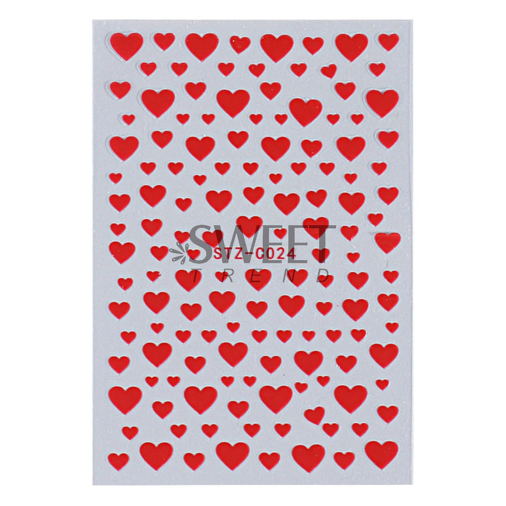 Наклейки для дизайна ногтей на День Святого Валентина оптом 3D клей Черный Белый Золотой любовь самоклеящиеся наклейки для дизайна ногтей украшения для ногтей