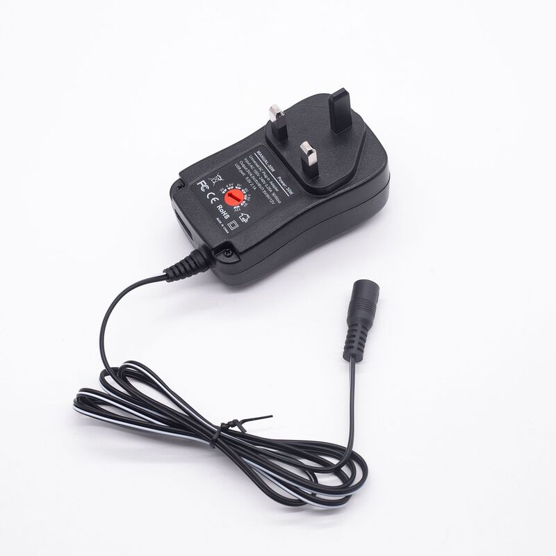 30W multi-function adapter AC DC adjustable 3-12v British gauge (8 heads) power charger USB charge